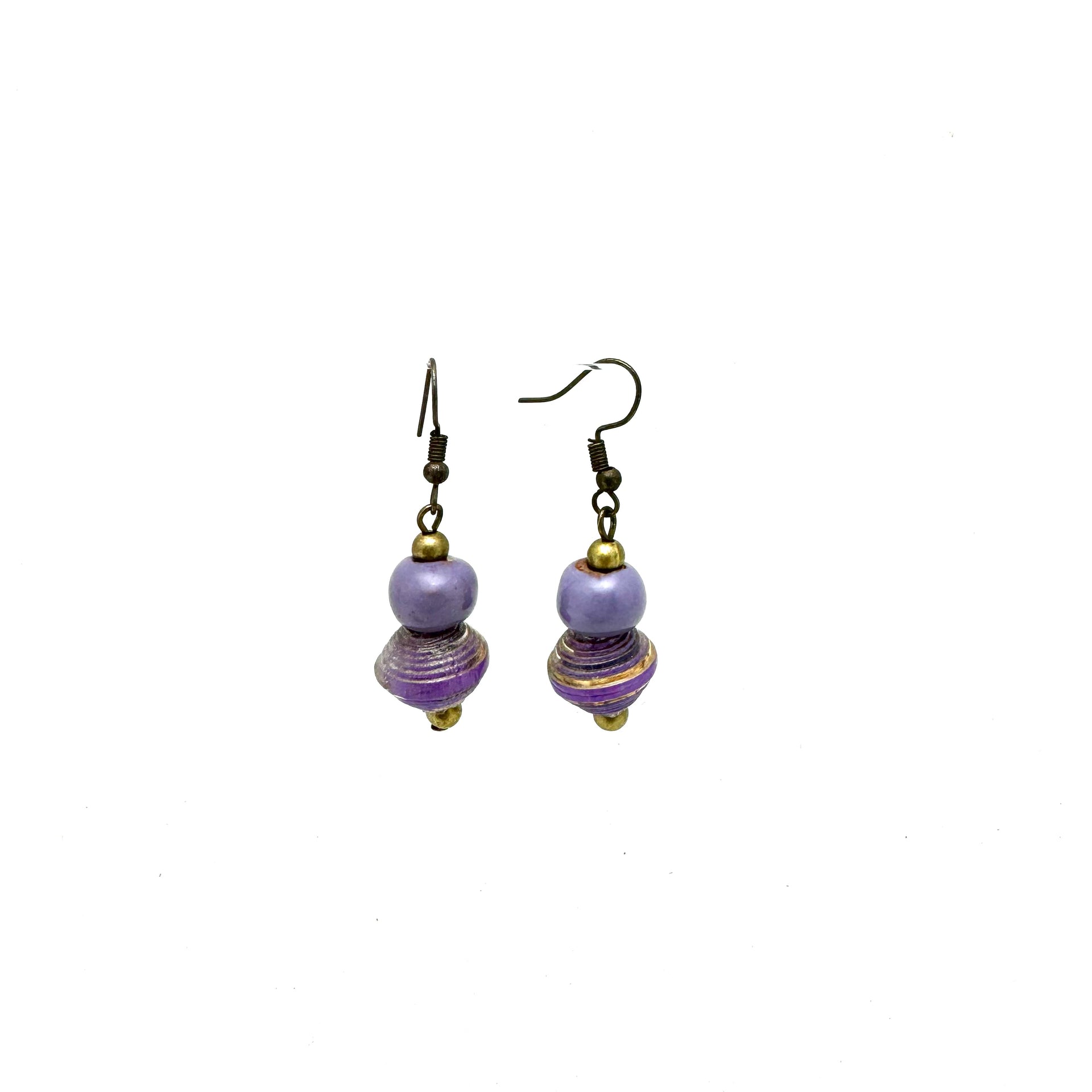 Purple Haitian Signature Earring