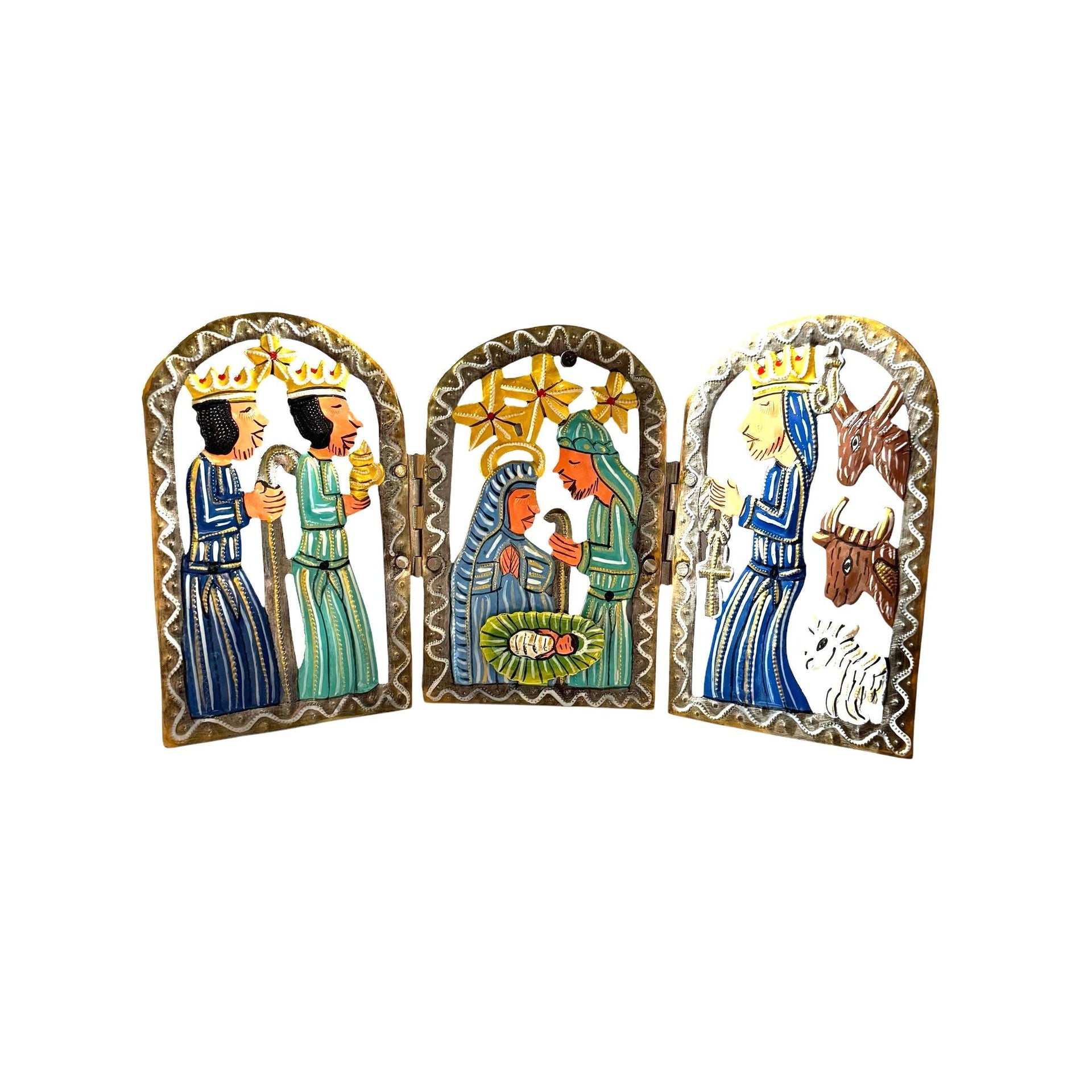 Jean Marie Painted Trifold Nativity