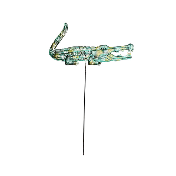 Painted Gator Garden Stake