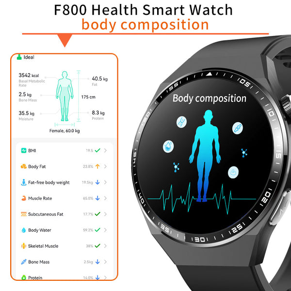 2024 New Accurate Measure ECG+PPG Smart Watch Men Full Touch Screen Sport Fitness Watches Bluetooth For Android ios Smartwatch