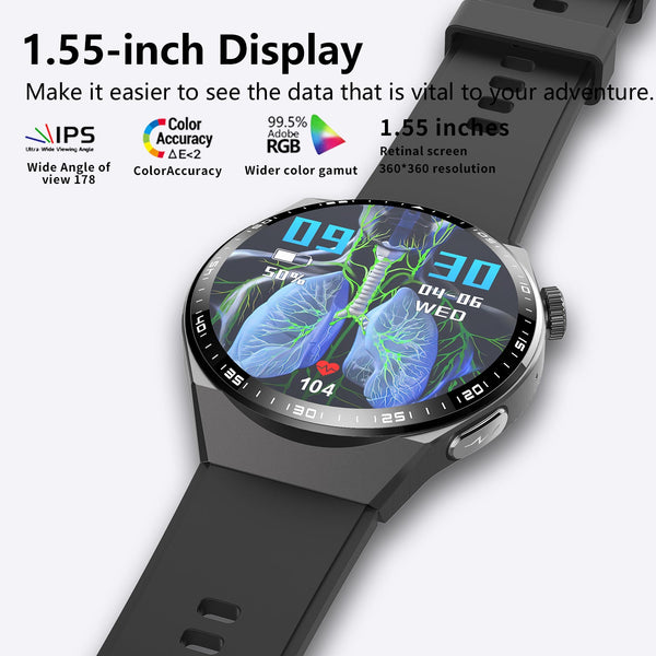 2024 New Accurate Measure ECG+PPG Smart Watch Men Full Touch Screen Sport Fitness Watches Bluetooth For Android ios Smartwatch