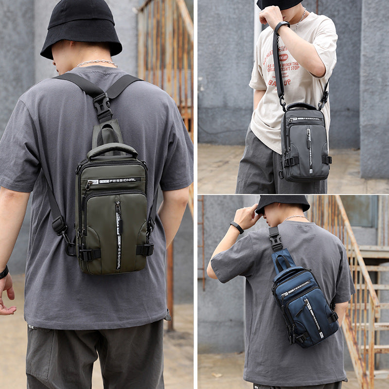 Men's Crossbody Bag: Stylish & Functional Sling Backpack for Everyday Use Wautton Outdoor Gear