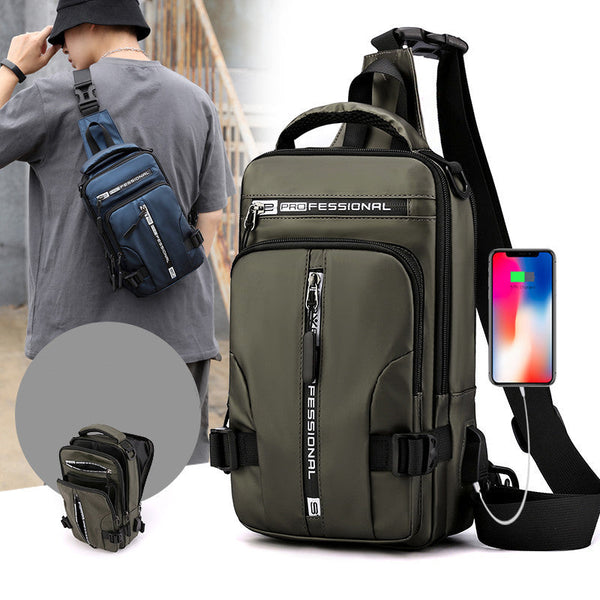 Men's Crossbody Bag: Stylish & Functional Sling Backpack for Everyday Use Wautton Outdoor Gear