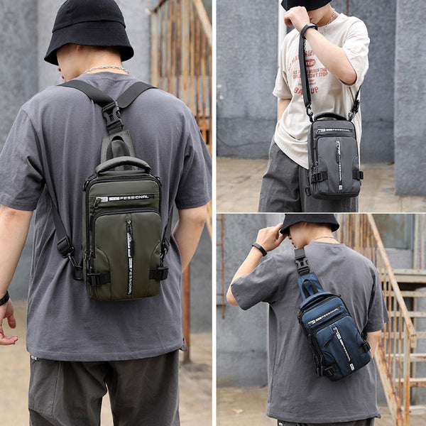 Men's Crossbody Bag: Stylish & Functional Sling Backpack for Everyday Use Wautton Outdoor Gear