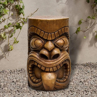 Concrete Garden Stool Tiki Kanaloa Seat 19 Inch