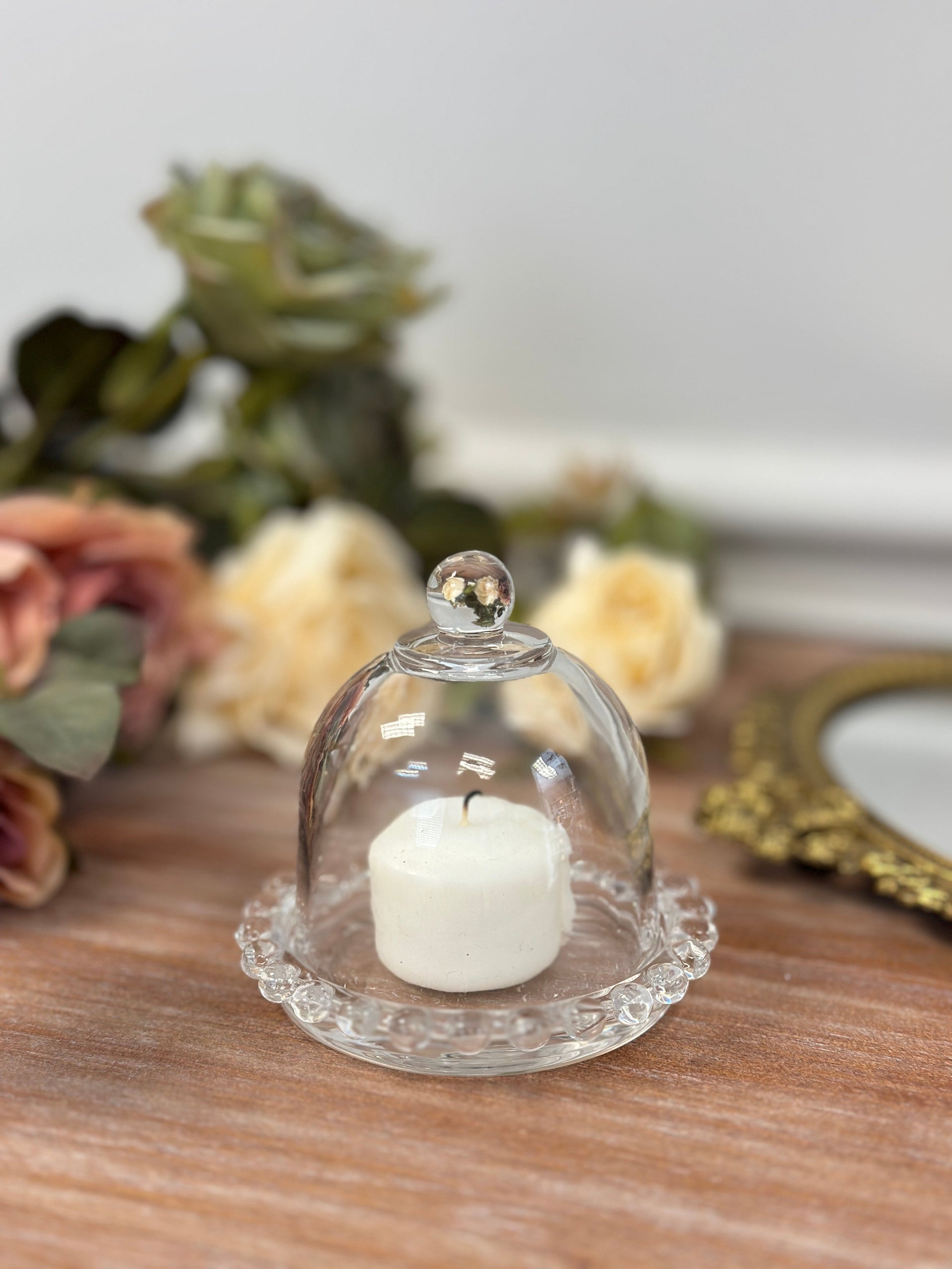 Glass Dome Display Cloche with Base