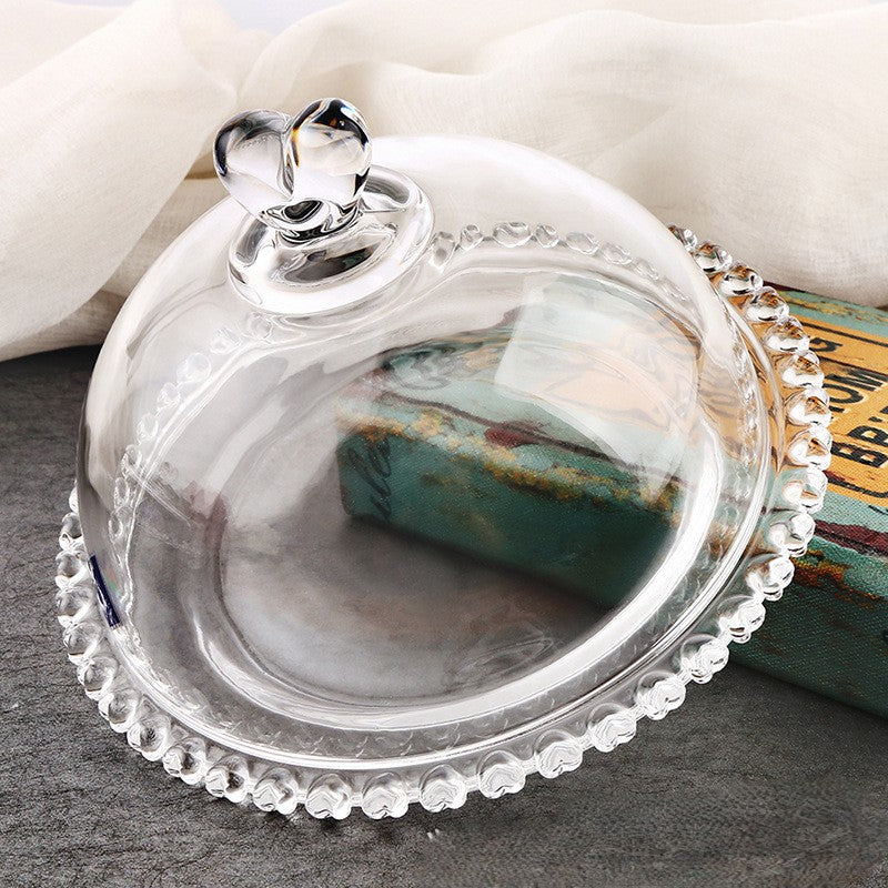 Crystal-Cut Glass Serving Dome & Covered Dish