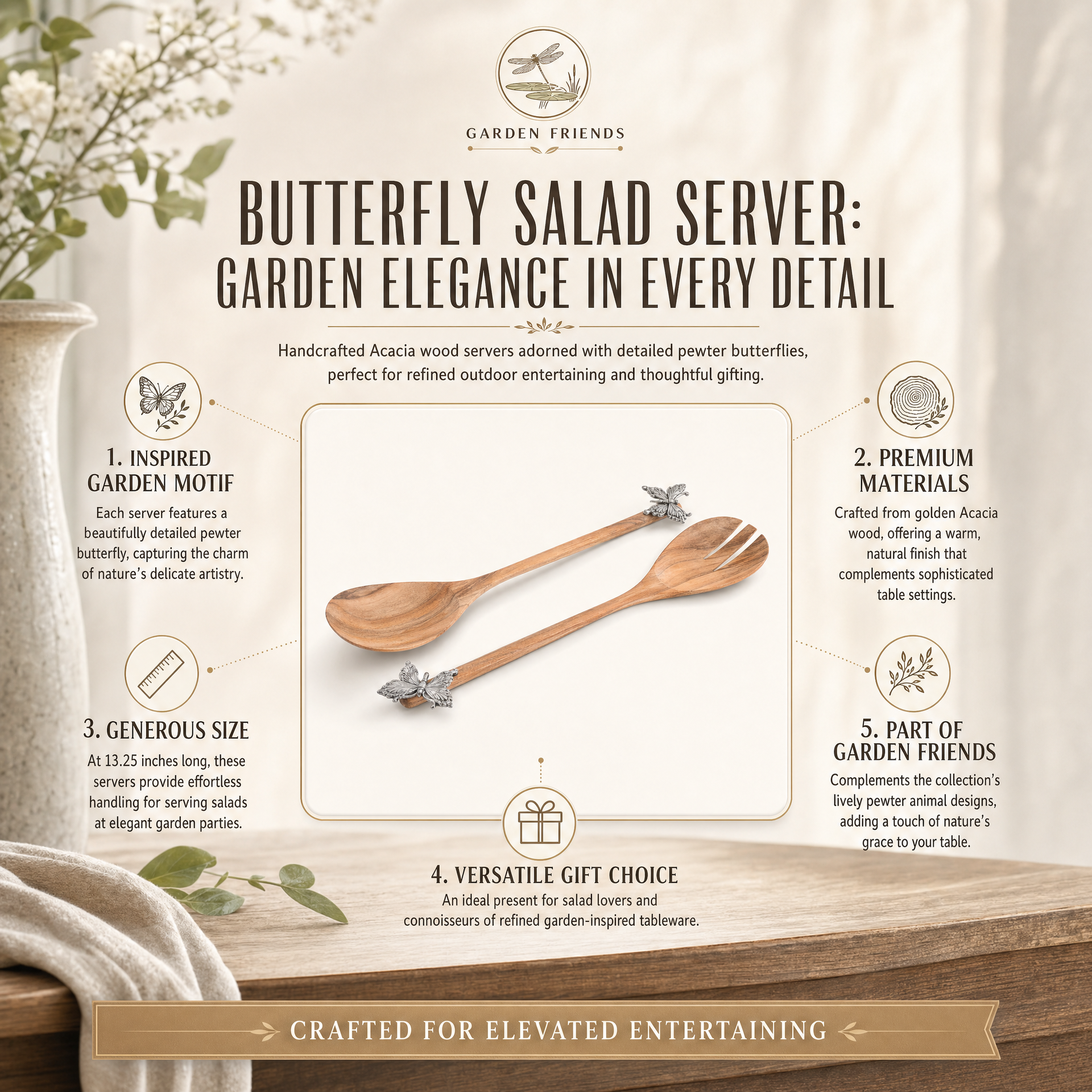 Butterfly Salad Server