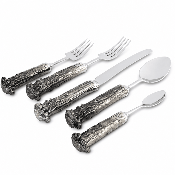 Pewter Antler Flatware Set