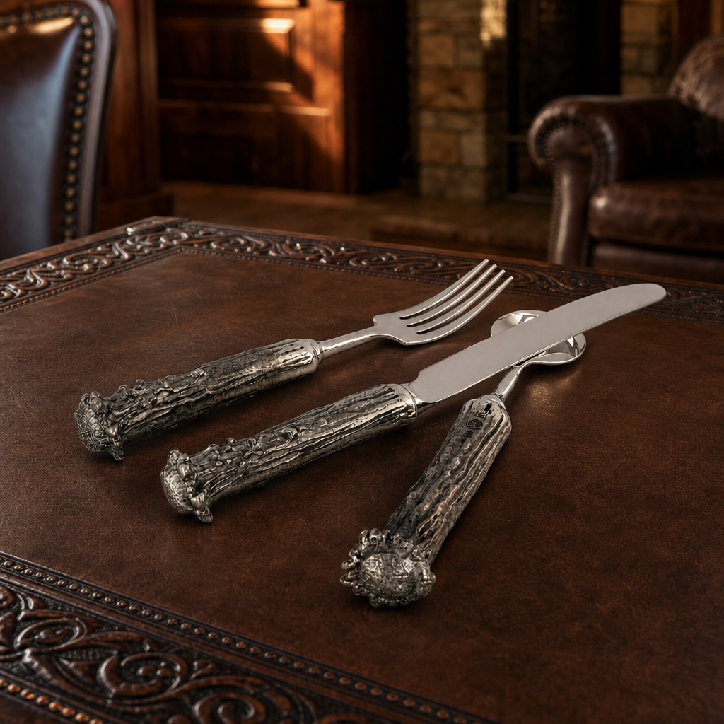 Pewter Antler Flatware Set