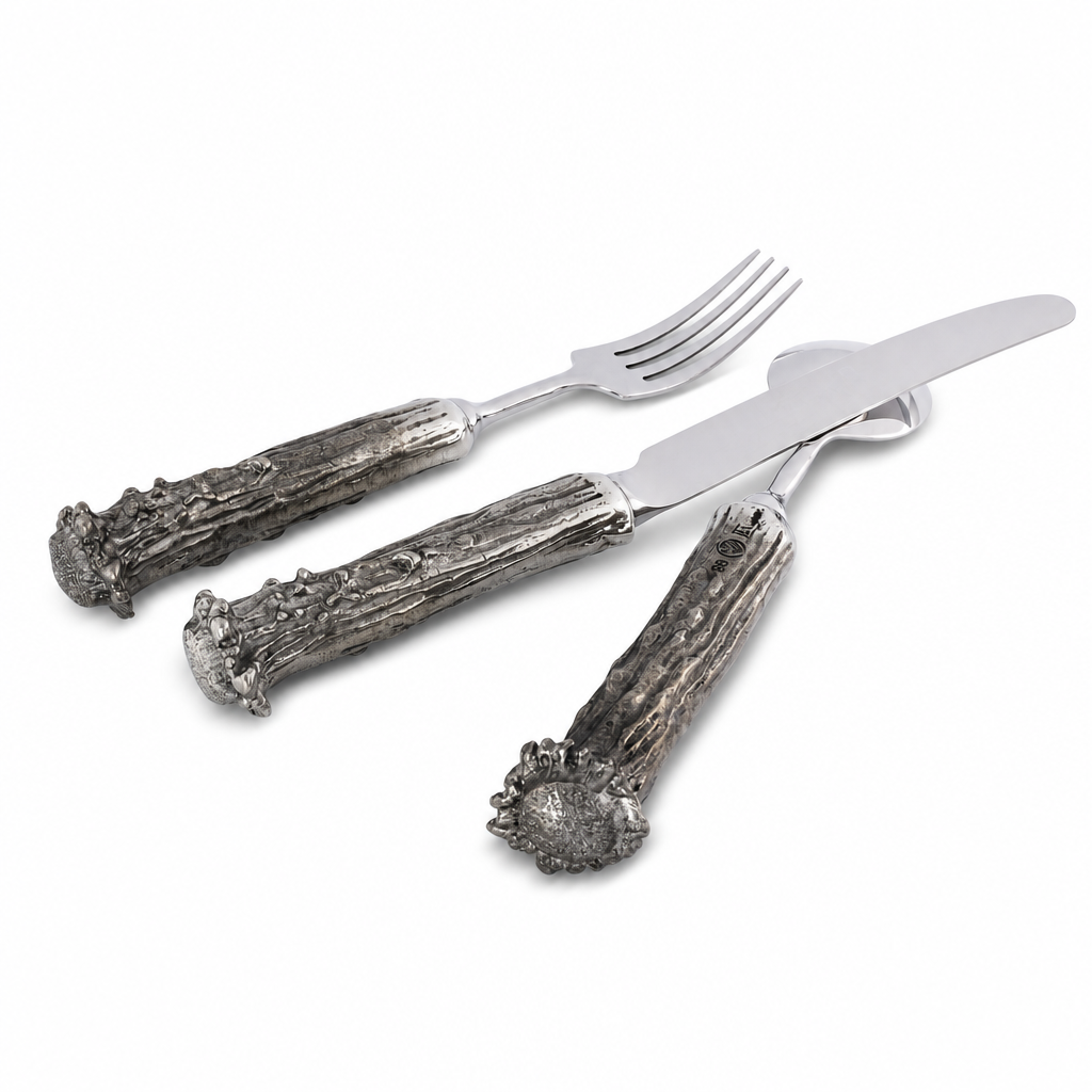 Pewter Antler Flatware Set