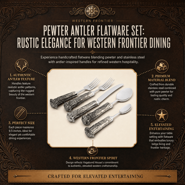 Pewter Antler Flatware Set