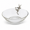 Climbing Bunny Glass Serving / Salad Bowl