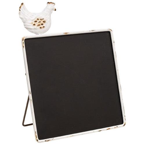 Rustic Chicken Chalkboard Stand