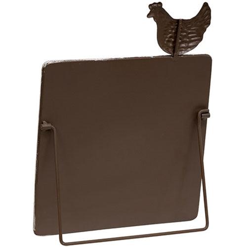Rustic Chicken Chalkboard Stand
