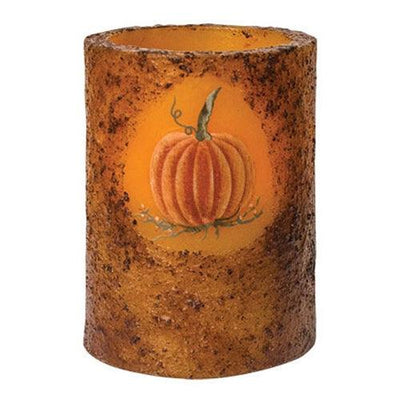 Burnt Mustard Pumpkin Timer Pillar - 3