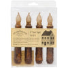 Package of 4 Burnt Mustard Timer Tapers