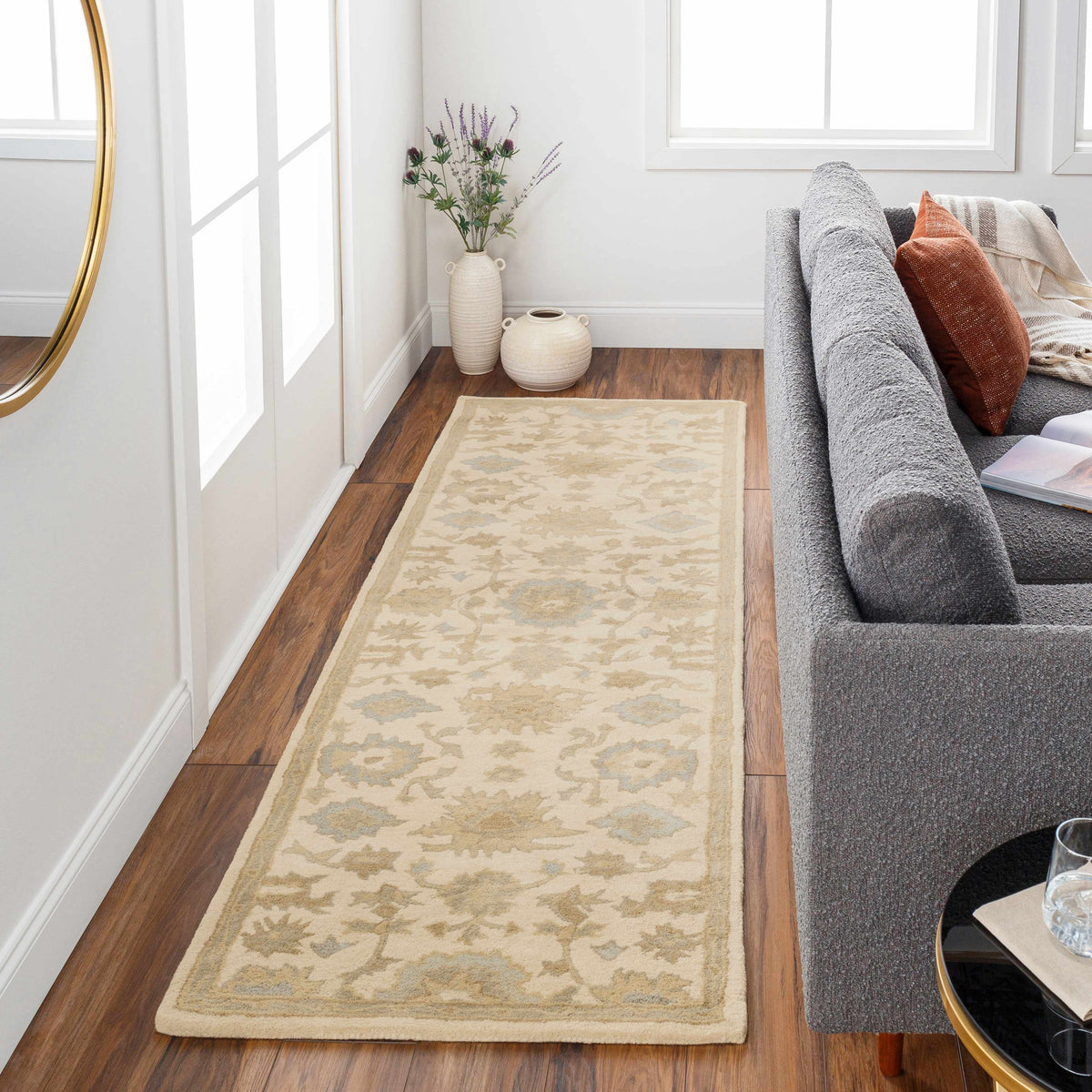 Hazen 1197 Hand Tufted Light Beige Wool Rug