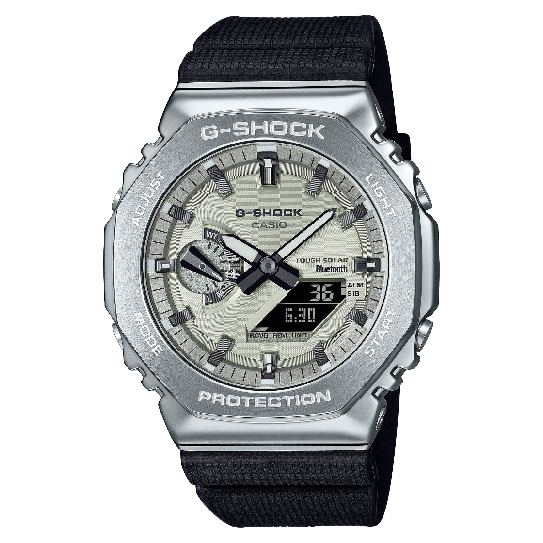 CASIO G-Shock Analog Digital Steel Silver Dial | GBM2100A-8B Bezel House