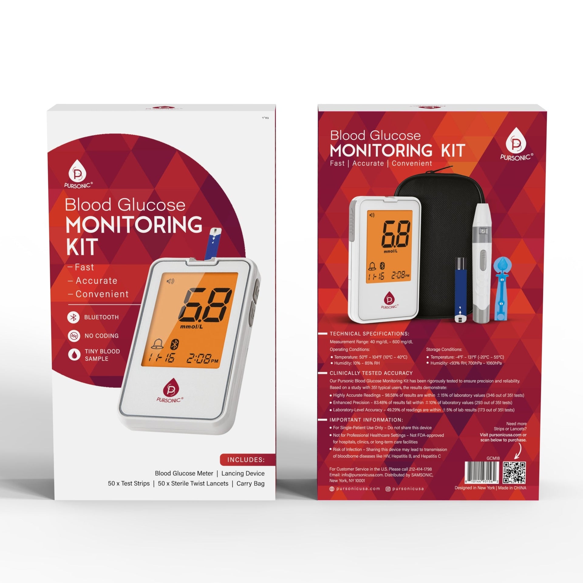 Blood Glucose Monitoring Kit – Fast, Accurate & Convenient Care at Your Fingertips