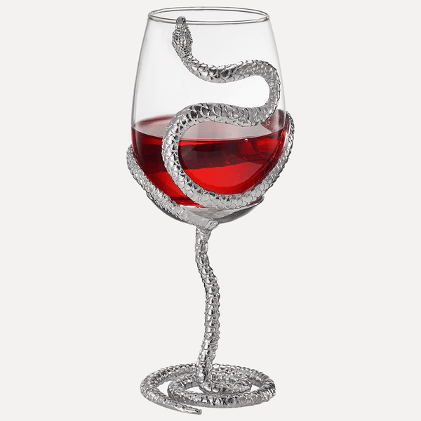 Stemmed Snake Wine Glass | SINGLE | 19oz Spooky Reptile Glasses 10