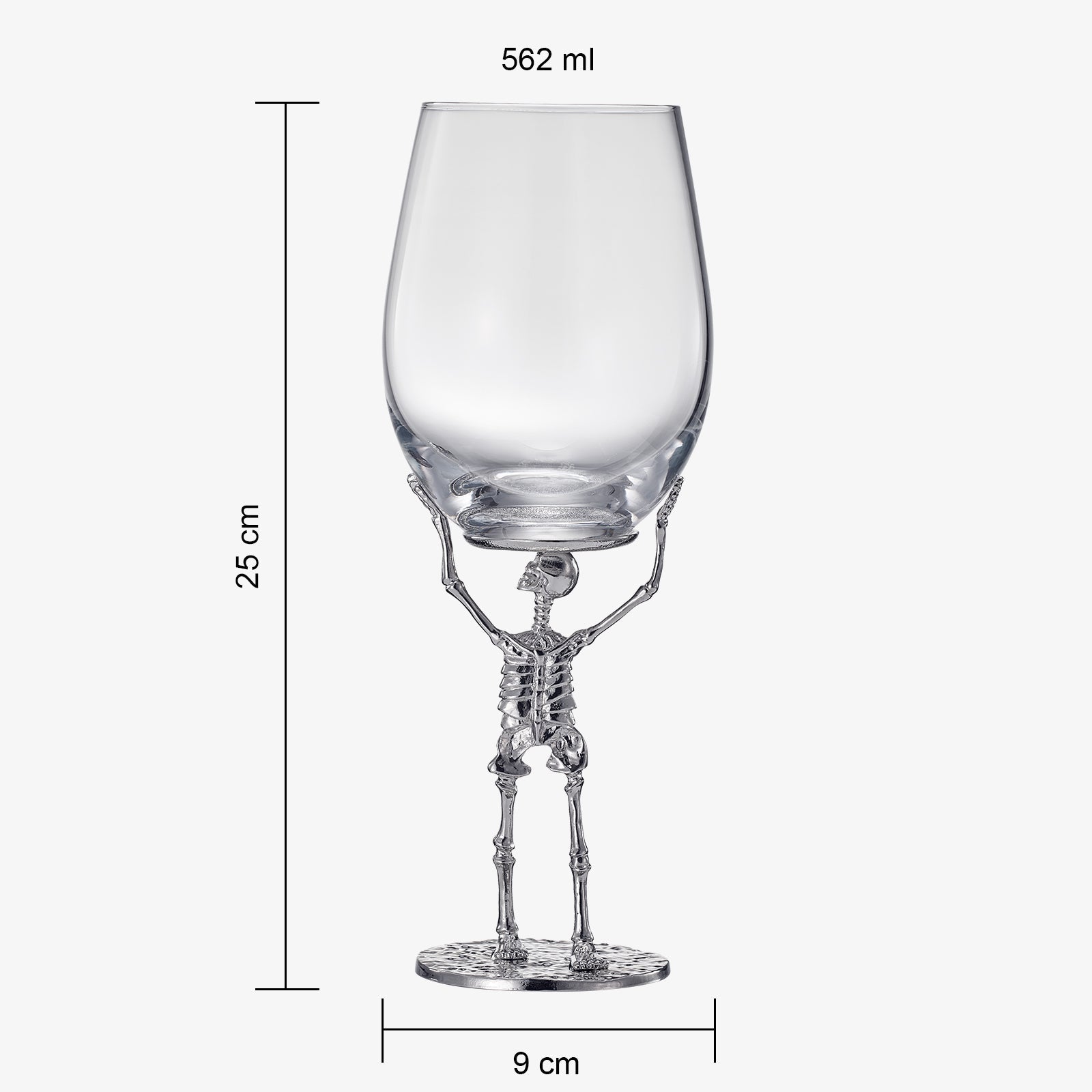 Stemmed Skeleton Wine Glass | SINGLE | 19oz Halloween Skeleton Glasses 10