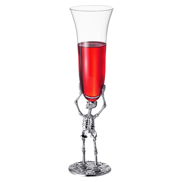Skeleton Champagne Flute Glass | Single | 7.5oz Halloween Skeleton Glasses 10