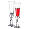 Stemmed Skeleton Champagne Flute Glass | Set of 2 | 7.5oz Halloween Skeleton Glasses 10