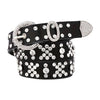 Black Rhinestone Western Belt - Black / XS-Waist-28-29-Inches