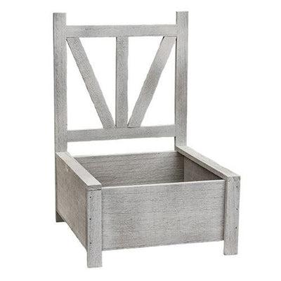 Set of 2 Rustic Garden Chair Planters