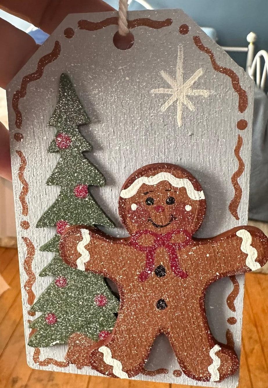 Unfinished Wood Gingerbread Man Shape - Candy - Holiday - Craft - up to 46