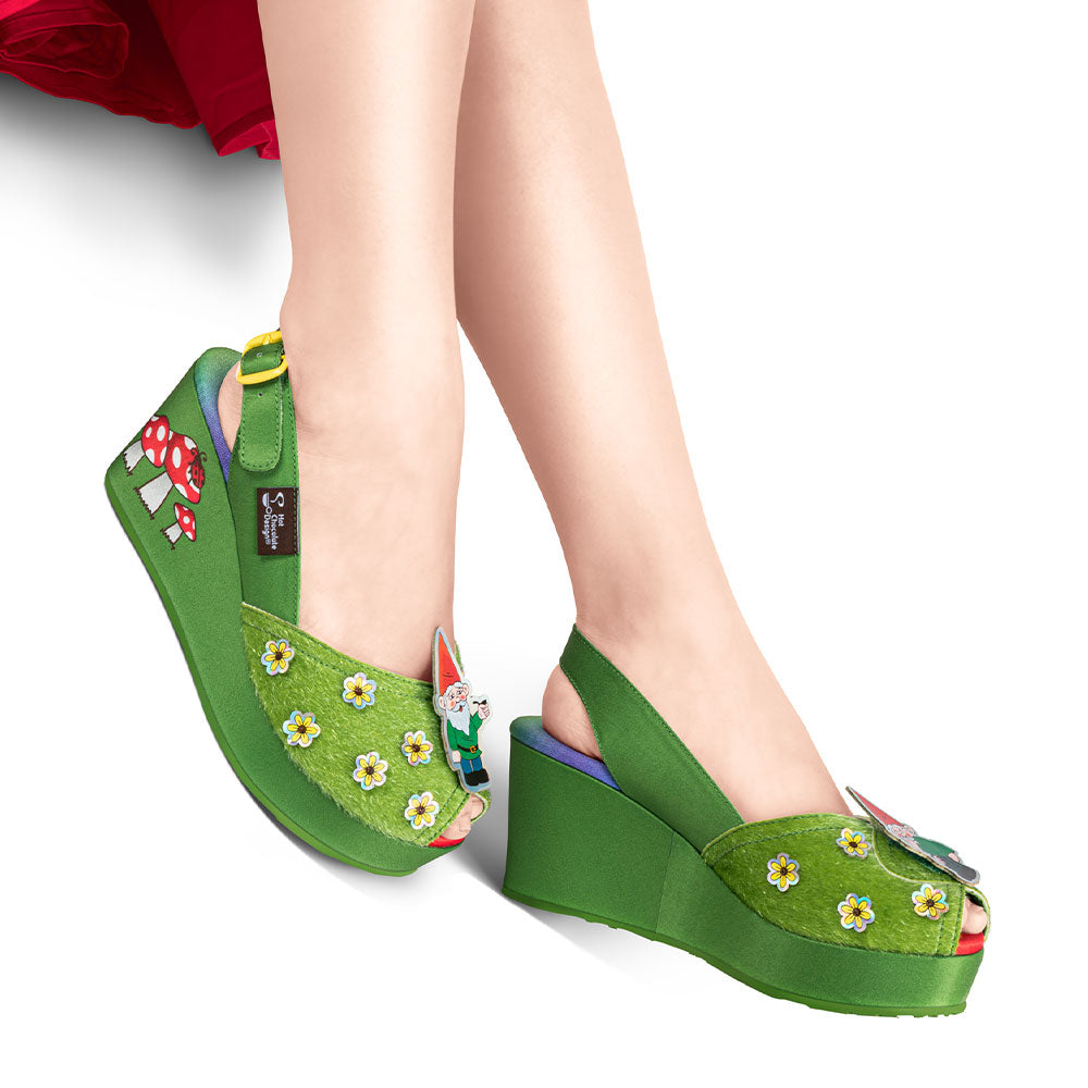 Chocolaticas® NAUGHTY GNOME Women's Wedge Sandal