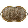 Gold Dusk Porcelain Tray with Bronze Ormolu Handle