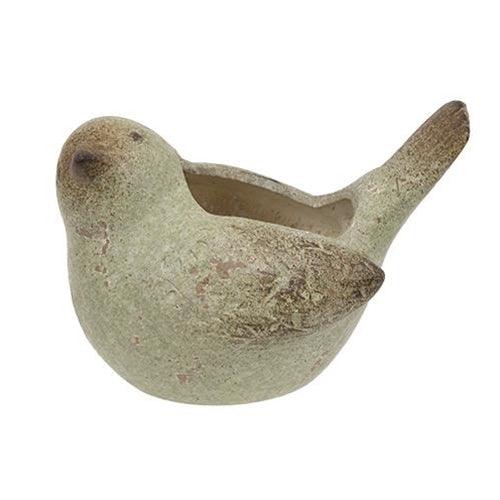 Charming Weathered Birdie Planter