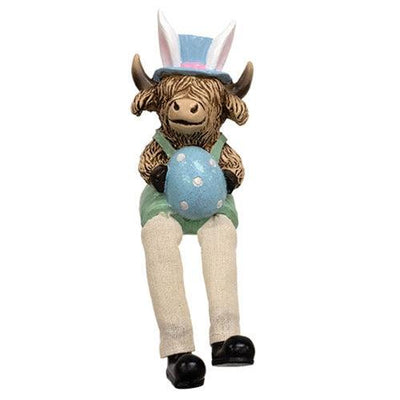 Assorted Resin Easter Highland Sitters with Dangling Legs