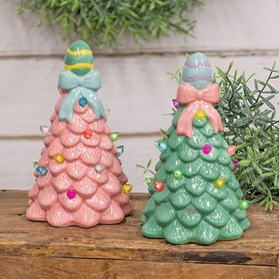 Assorted LED Ceramic Easter Egg Trees