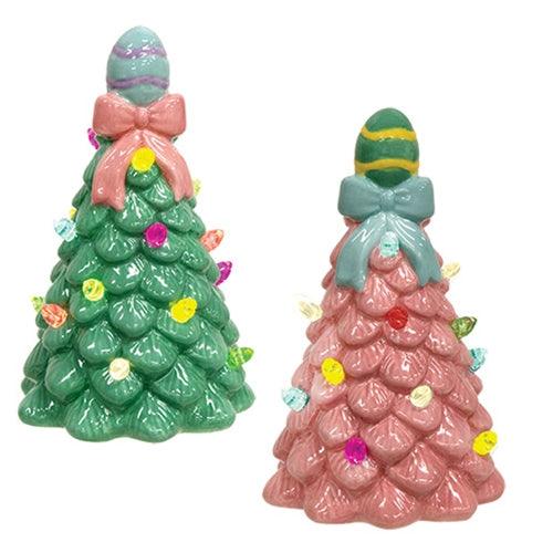Assorted LED Ceramic Easter Egg Trees