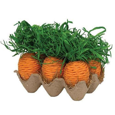 Farmhouse-Style Egg Crate Carrot Decor