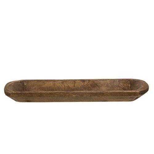 Rustic Brown Wooden Bread Dough Bowl