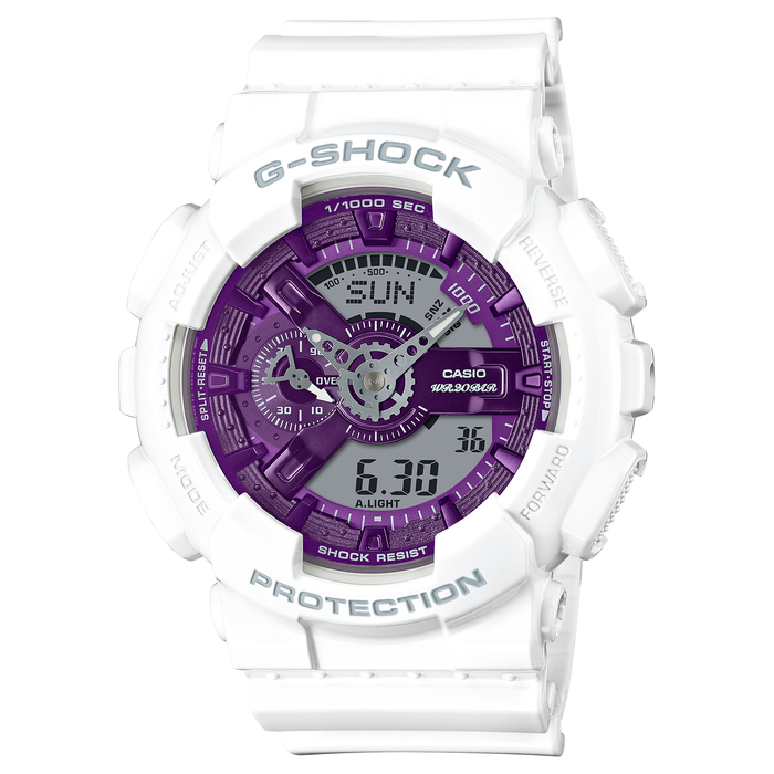 CASIO G-Shock Analog-Digital White/Purple | GA110WS-7A Bezel House