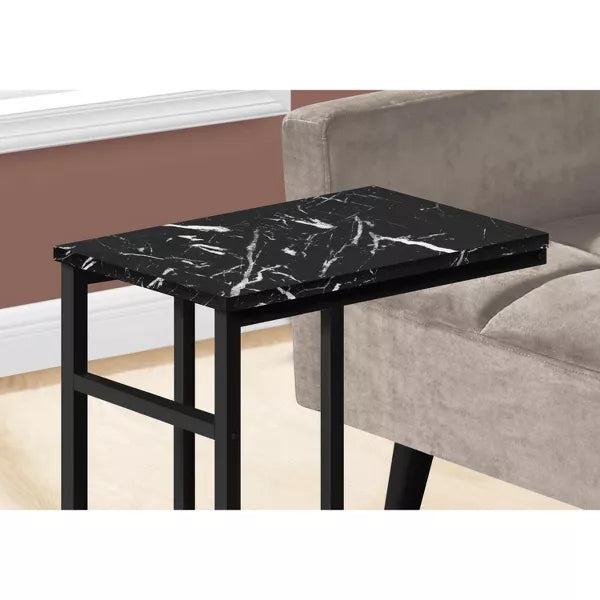 Contemporary C-Shaped Side Table – Black Metal Ennovanest Limited
