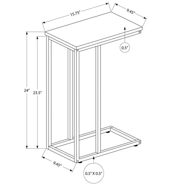 Black Marble End Side Table Ennovanest Limited