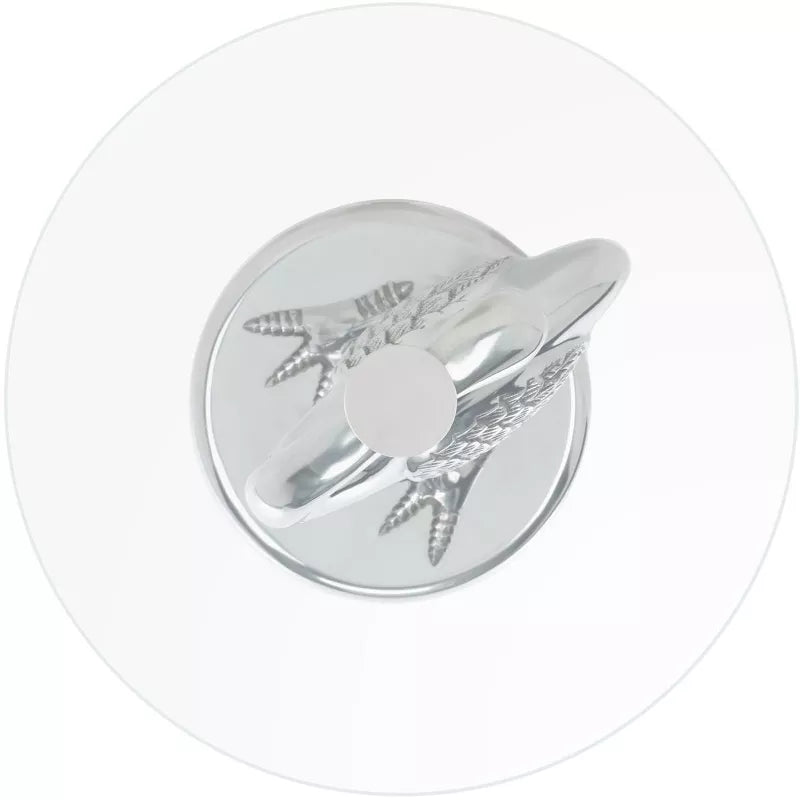 Birbiglia Bird Base Accent Table - ACC4610B - Silver/Glass Ennovanest Limited