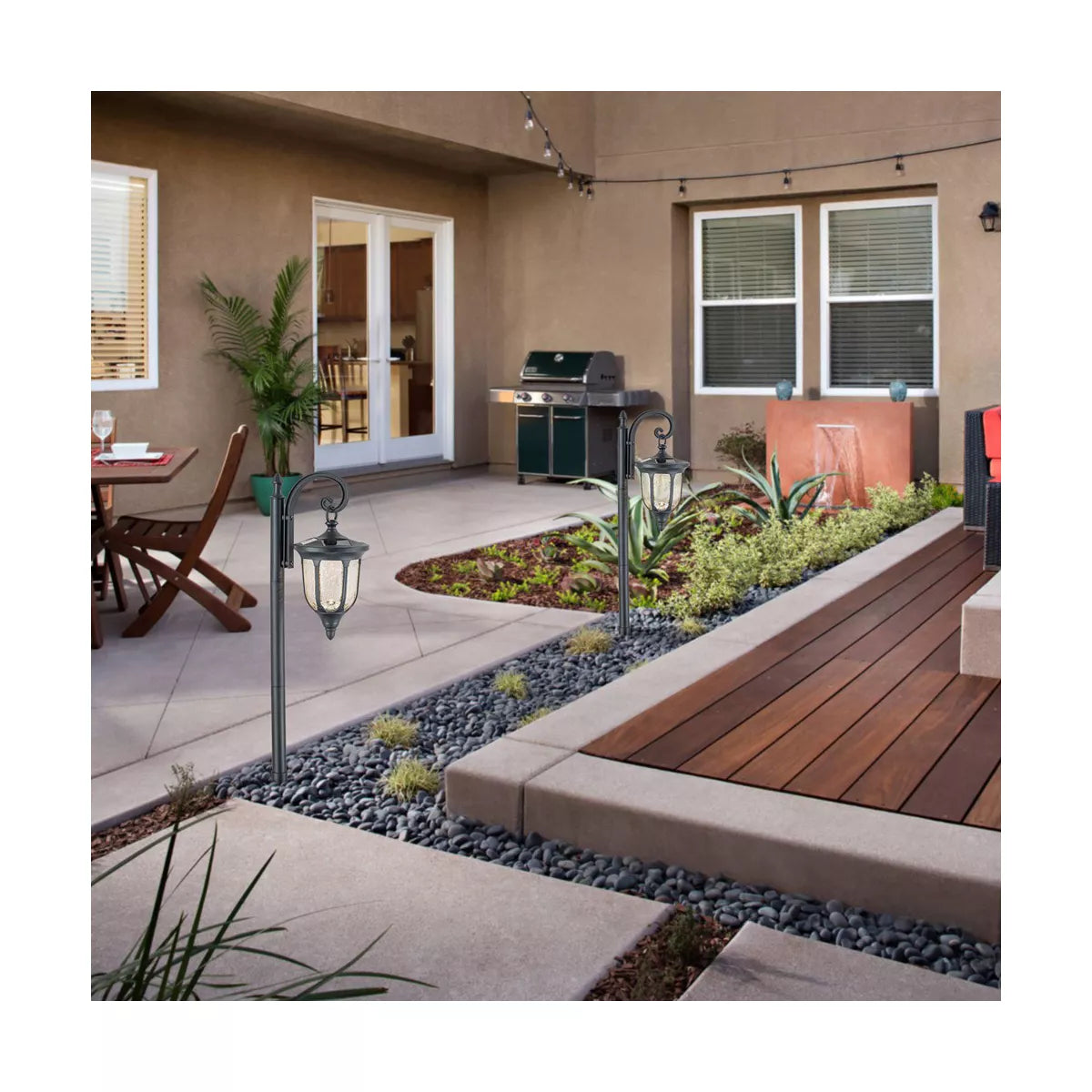 Black Solar Outdoor Post Light Ennovanest Limited