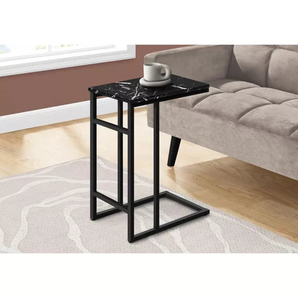 Contemporary C-Shaped Side Table – Black Metal Ennovanest Limited