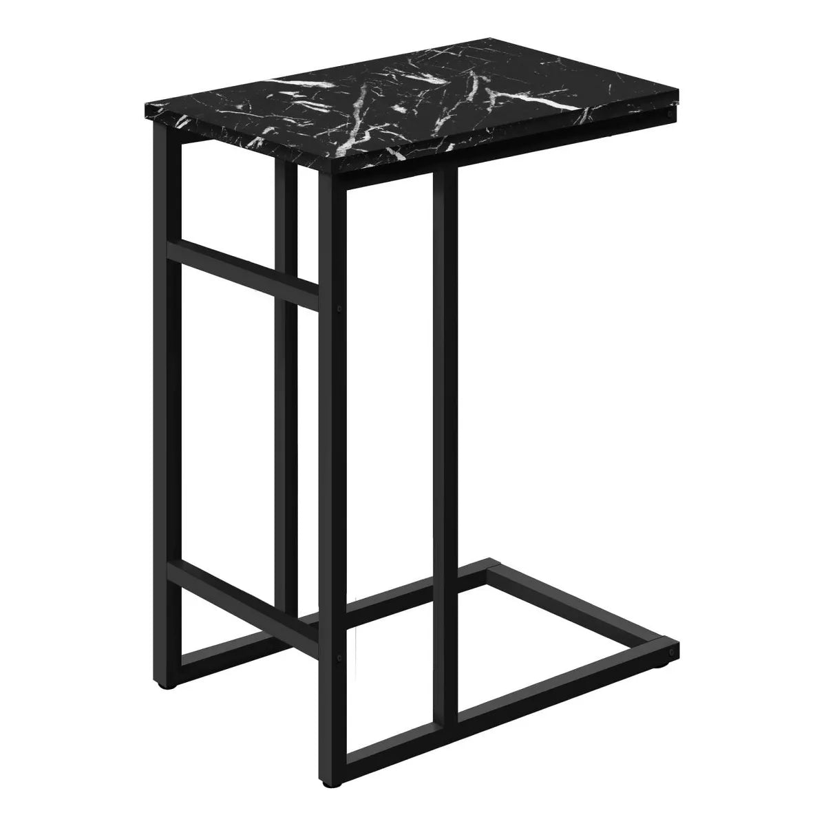 Contemporary C-Shaped Side Table – Black Metal Ennovanest Limited