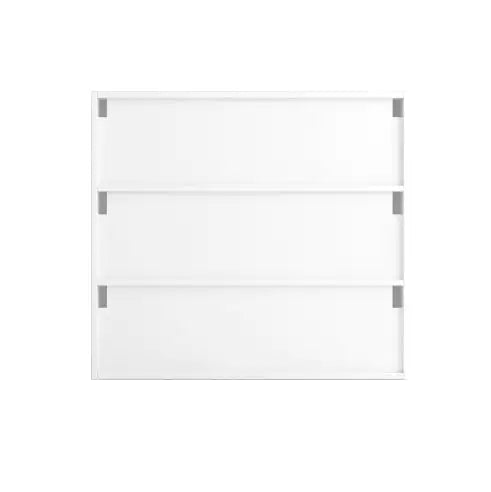 Luminous RGB LED White Shoe Cabinet with Glass Doors Ameraeon