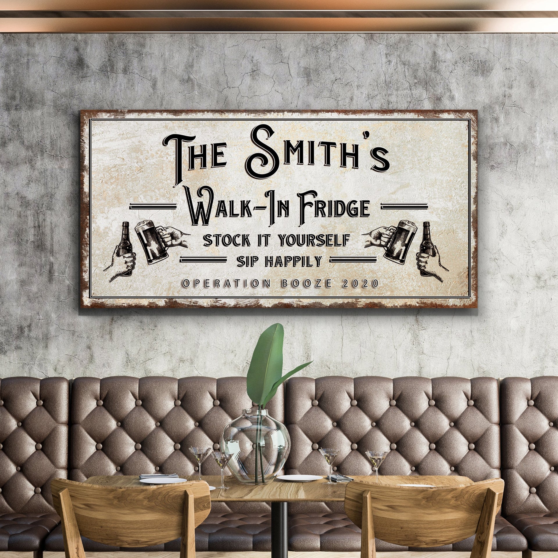 Walk-In Fridge Stock It Yourself Bar Sign