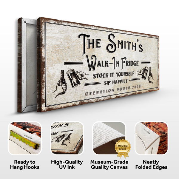 Walk-In Fridge Stock It Yourself Bar Sign