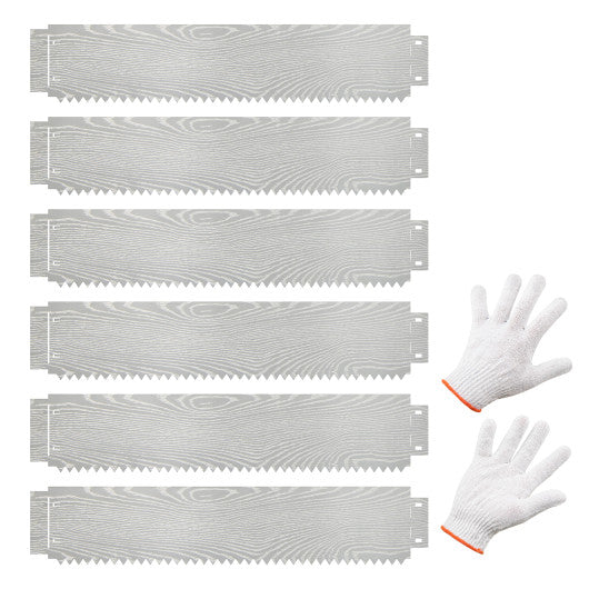 6-Pack 20 FT Galvanized Metal Landscape Edging for Lawn（Patented）